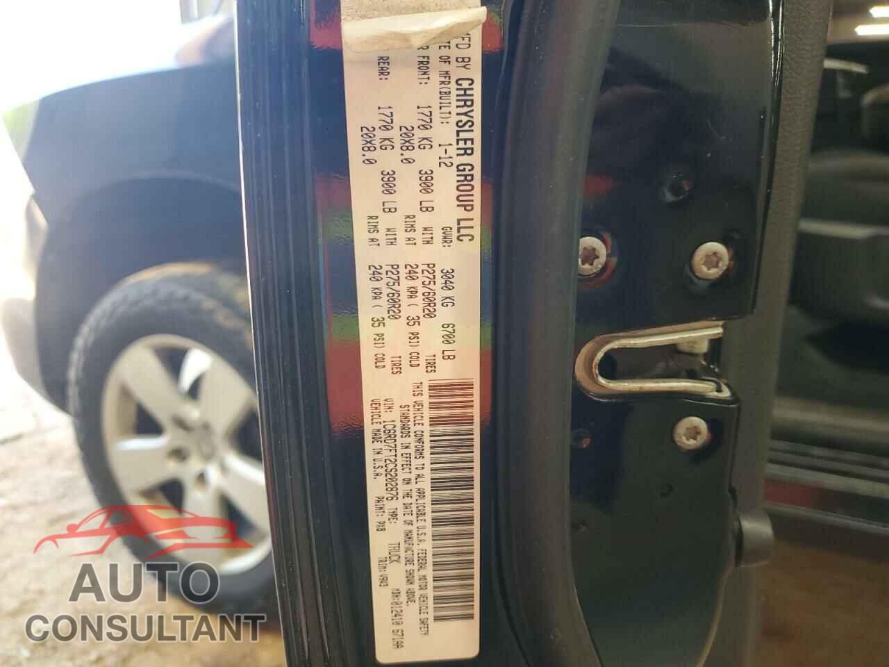 DODGE RAM 1500 2012 - 1C6RD7FT2CS202876