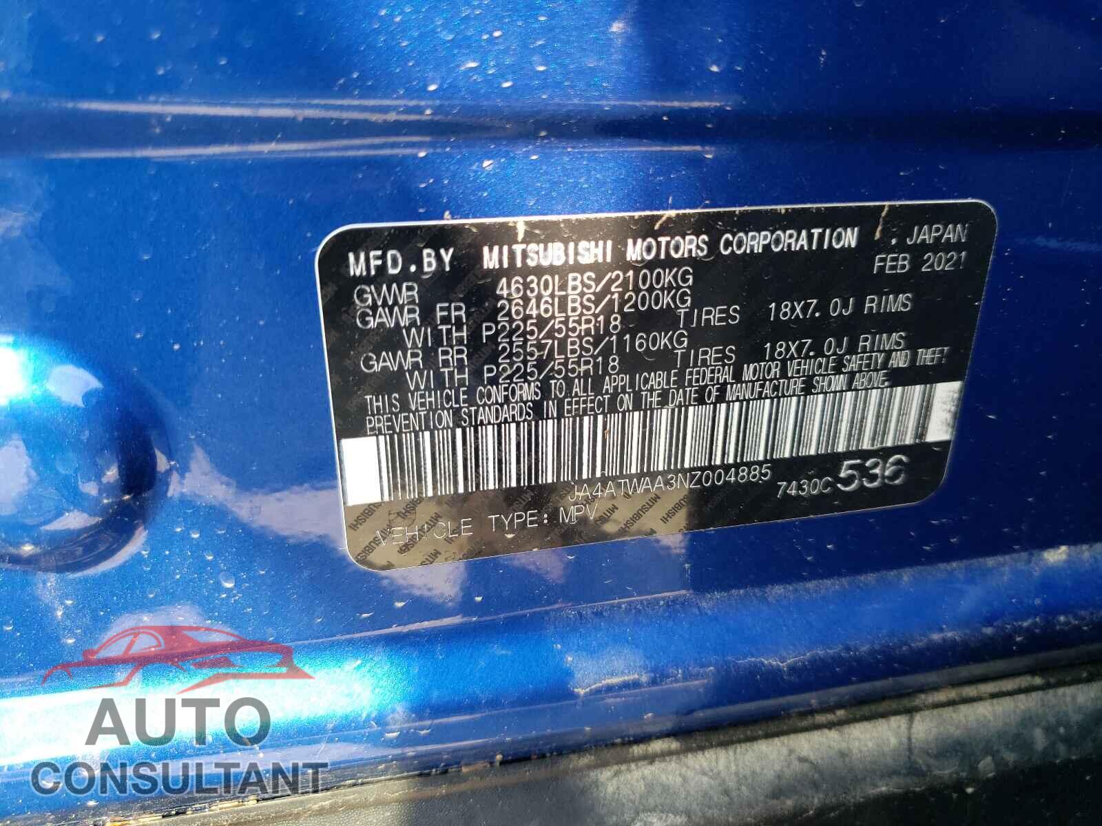 MITSUBISHI ECLIPSE 2022 - JA4ATWAA3NZ004885