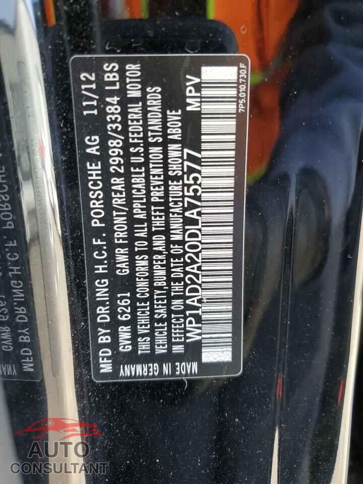 PORSCHE CAYENNE 2013 - WP1AD2A20DLA75577