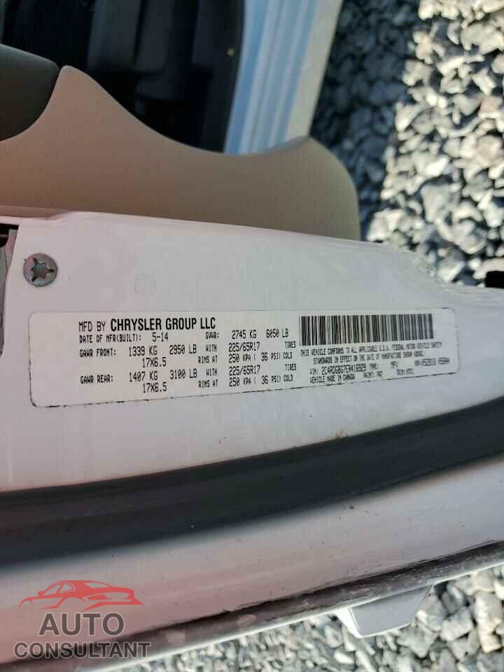 DODGE CARAVAN 2014 - 2C4RDGBG7ER416929
