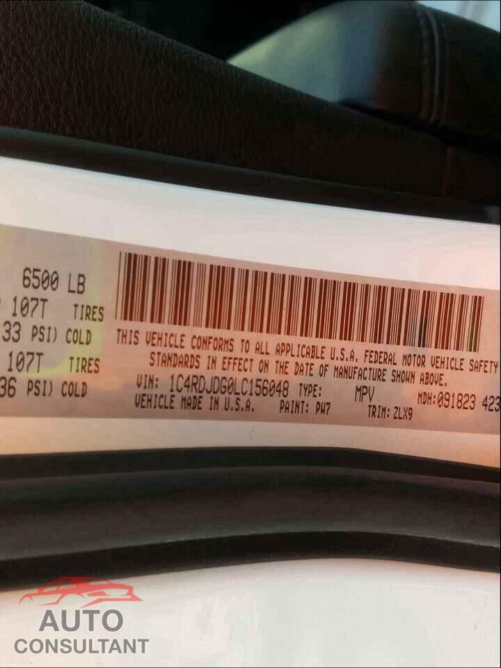 DODGE DURANGO 2020 - 1C4RDJDG0LC156048