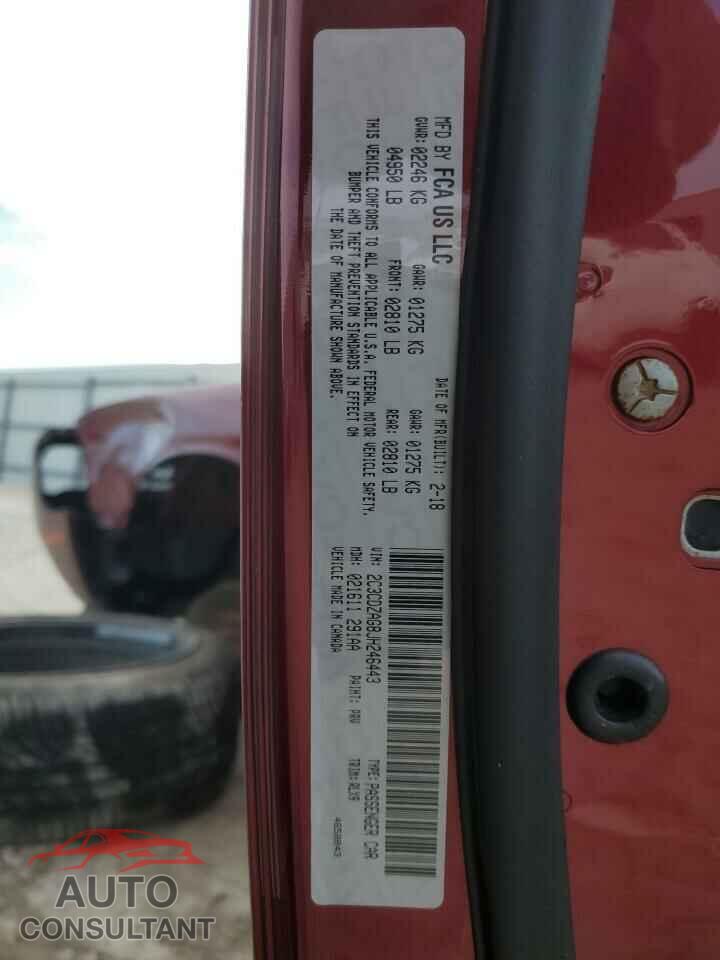DODGE CHALLENGER 2018 - 2C3CDZAG8JH246443
