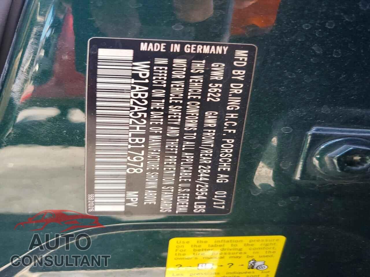 PORSCHE MACAN 2017 - WP1AB2A52HLB17978