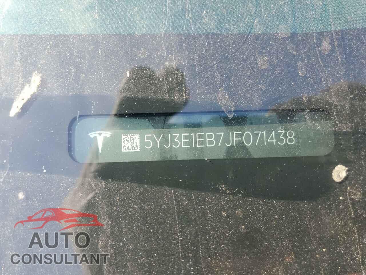 TESLA MODEL 3 2018 - 5YJ3E1EB7JF071438