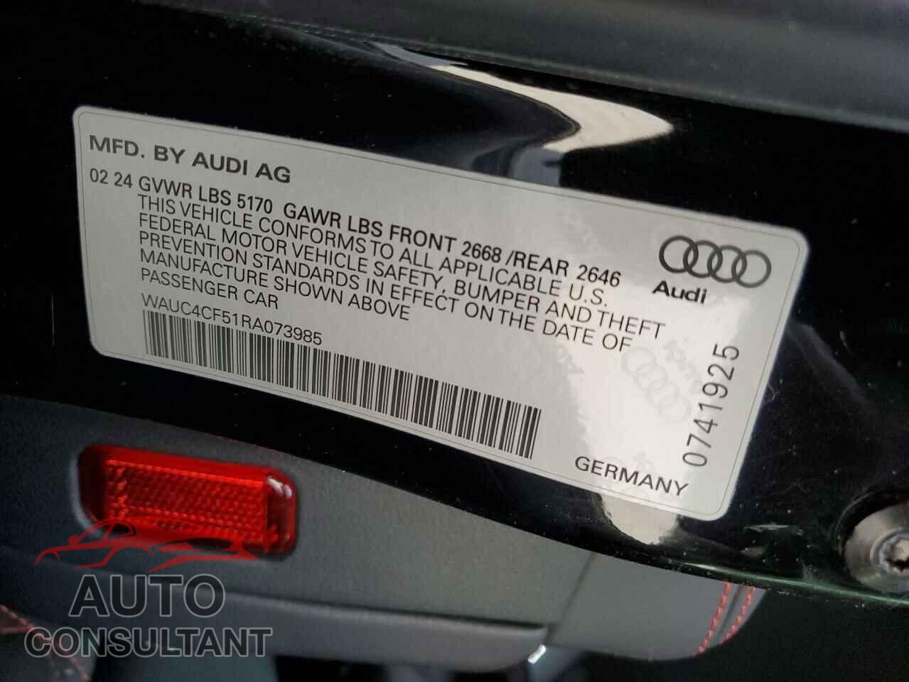 AUDI S5/RS5 2024 - WAUC4CF51RA073985
