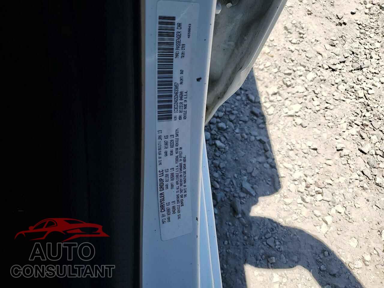 DODGE AVENGER 2013 - 1C3CDZAG5DN633057