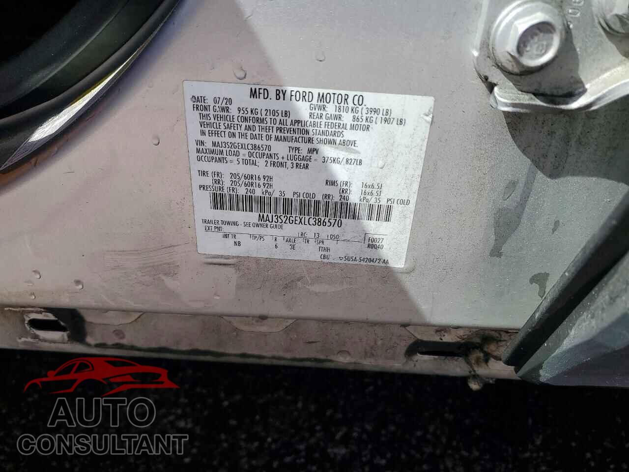 FORD ECOSPORT 2020 - MAJ3S2GEXLC386570