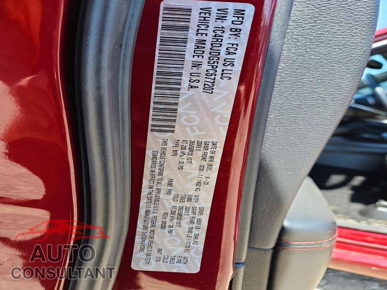 DODGE DURANGO 2023 - 1C4RDJDG5PC677207