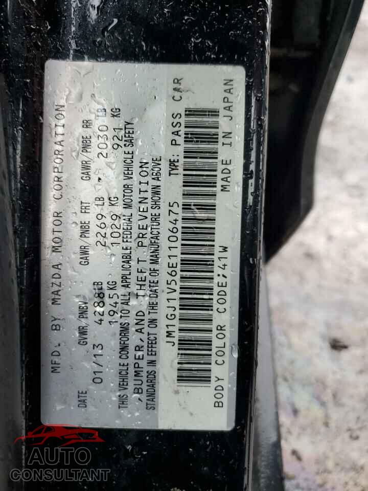 MAZDA 6 2014 - JM1GJ1V56E1106475
