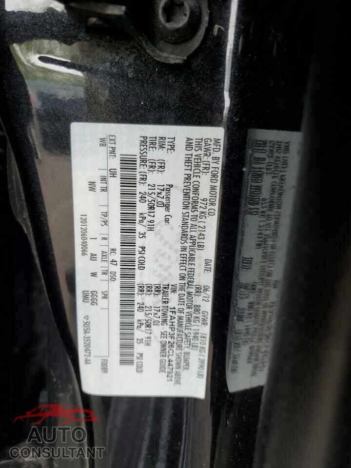 FORD FOCUS 2012 - 1FAHP3F26CL447921
