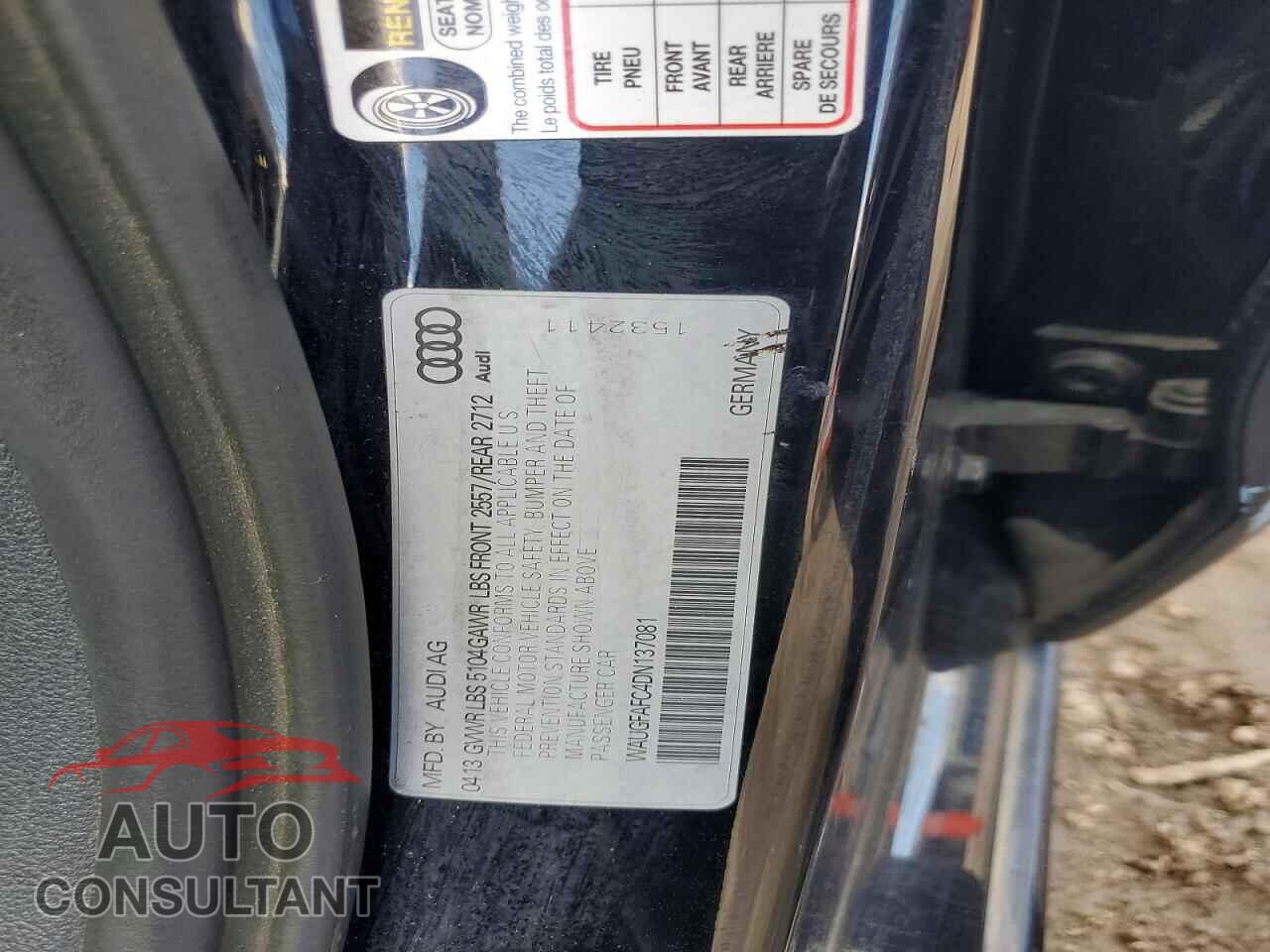 AUDI A6 2013 - WAUGFAFC4DN137081