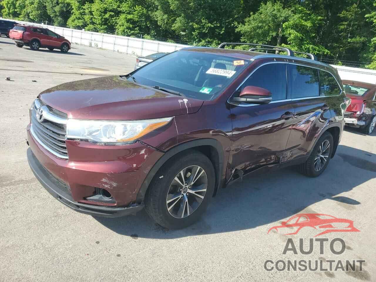 TOYOTA HIGHLANDER 2016 - 5TDJKRFH8GS344103