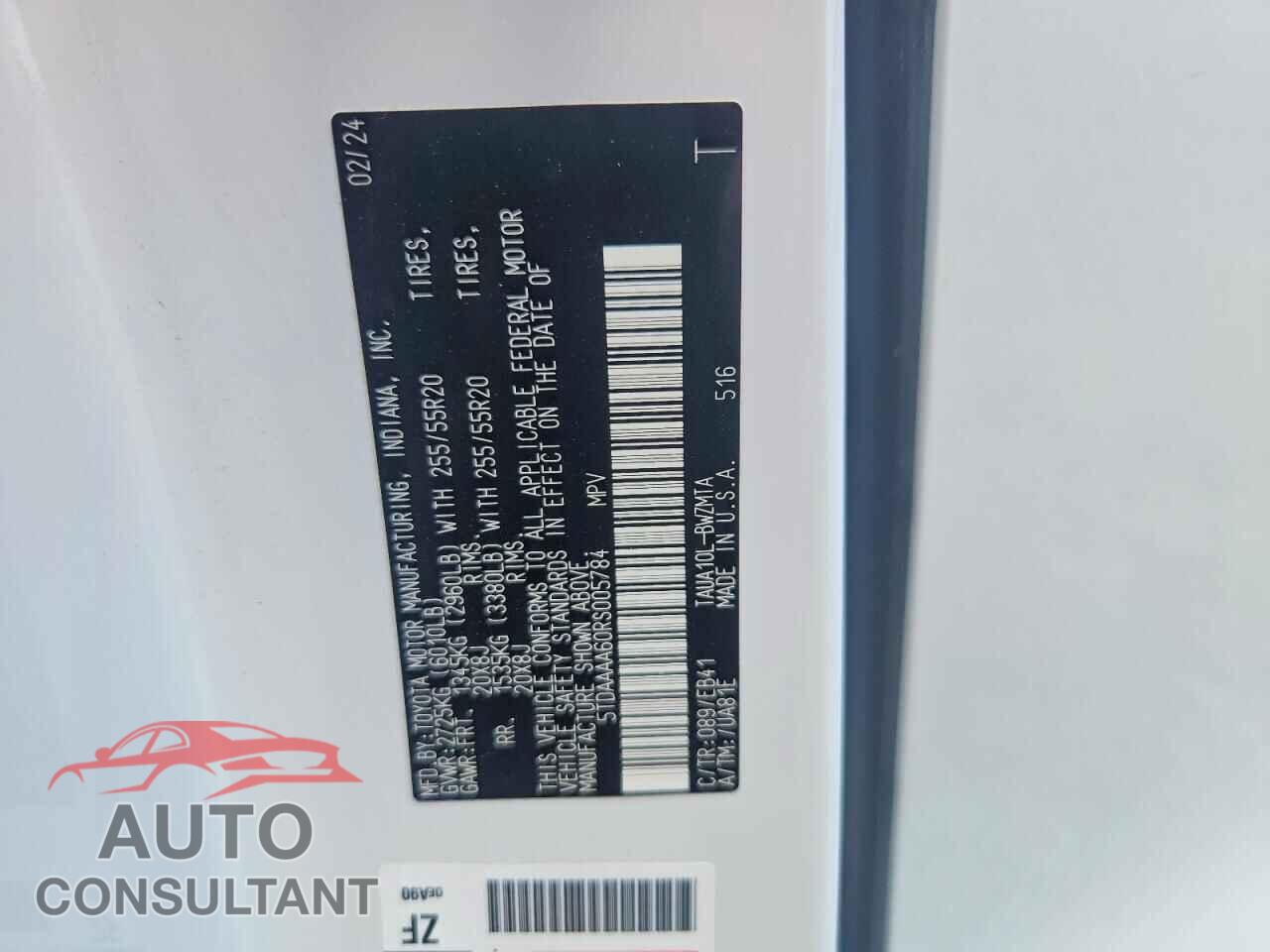 LEXUS UNKNOWN 2024 - 5TDAAAA60RS005784