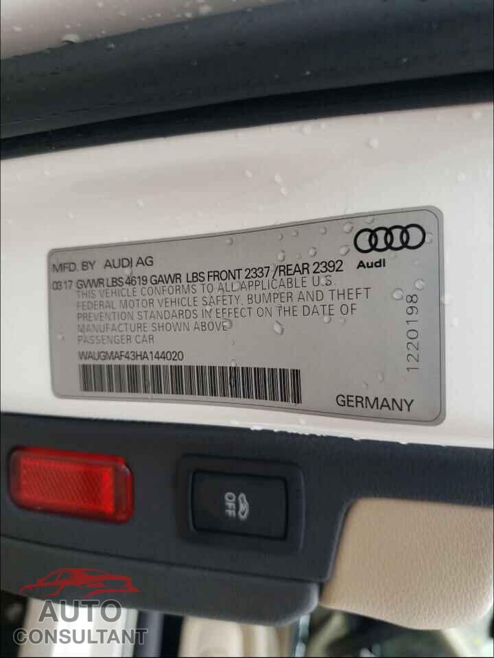 AUDI A4 2017 - WAUGMAF43HA144020
