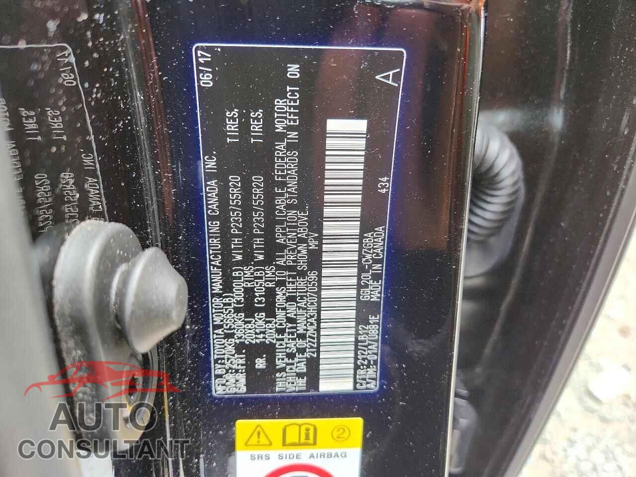 LEXUS RX350 2017 - 2T2ZZMCA3HC070596