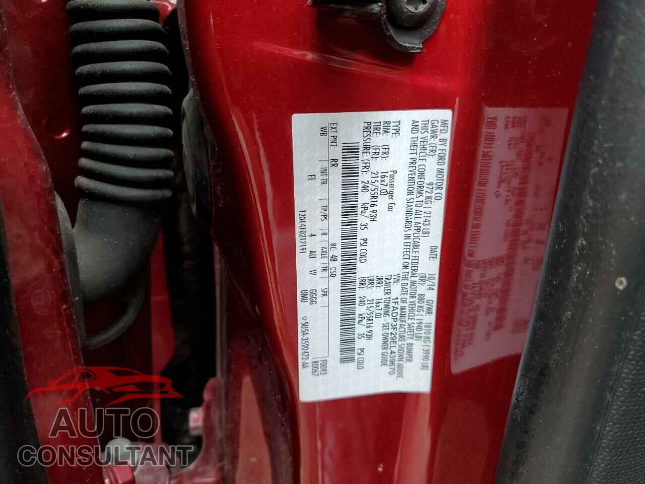 FORD FOCUS 2014 - 1FADP3F29EL439670