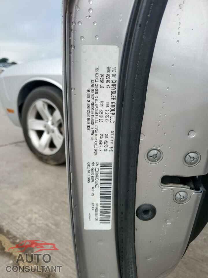 DODGE CHALLENGER 2012 - 2C3CDYAGXCH124857