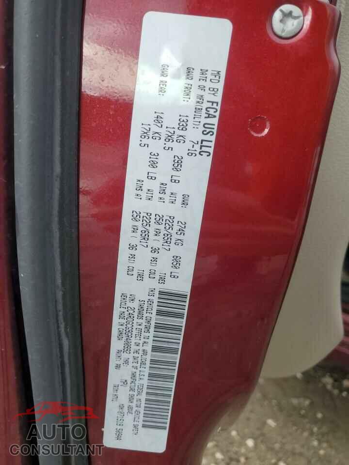 DODGE CARAVAN 2016 - 2C4RDGCG9GR400992
