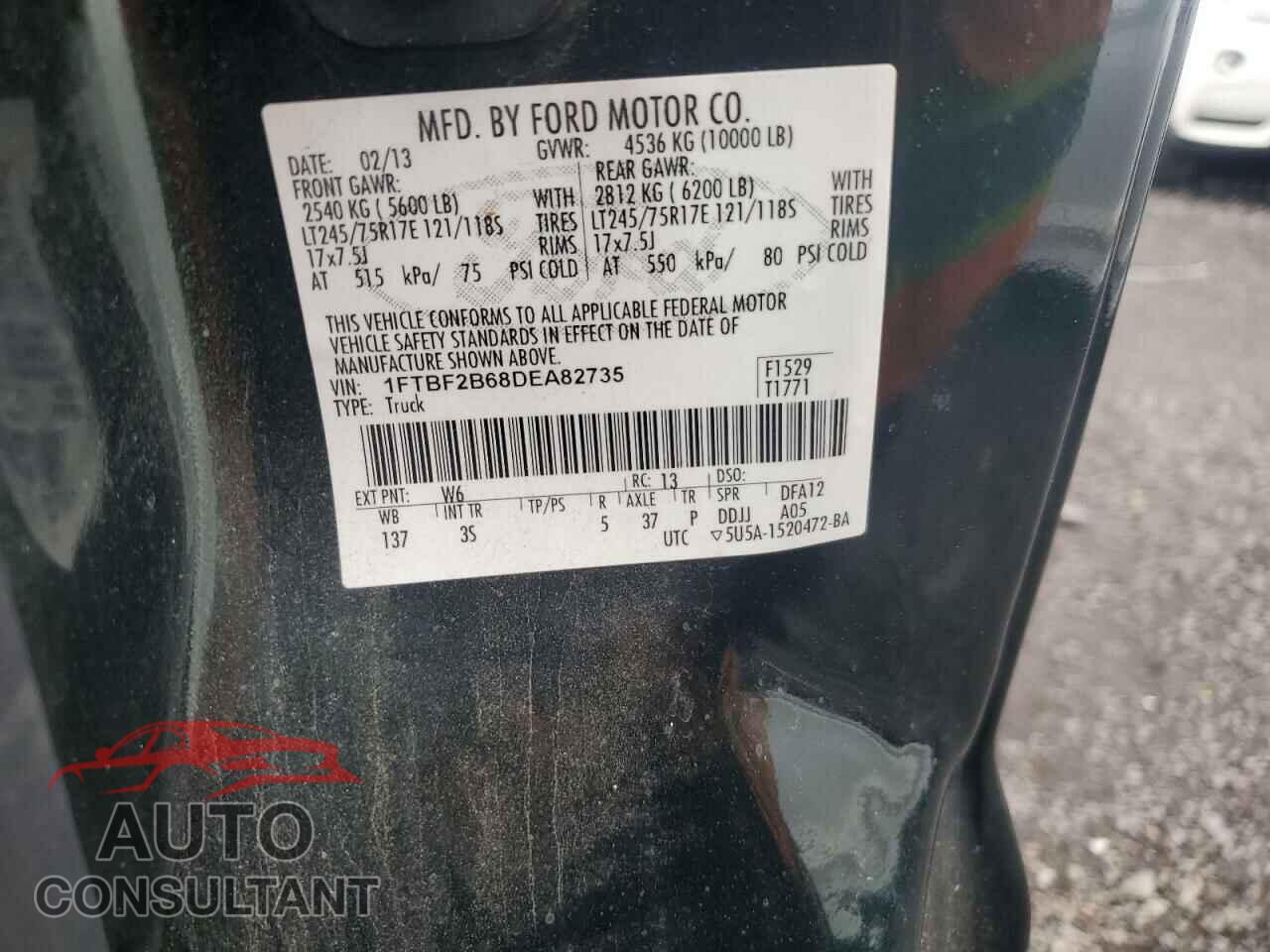 FORD F250 2013 - 1FTBF2B68DEA82735