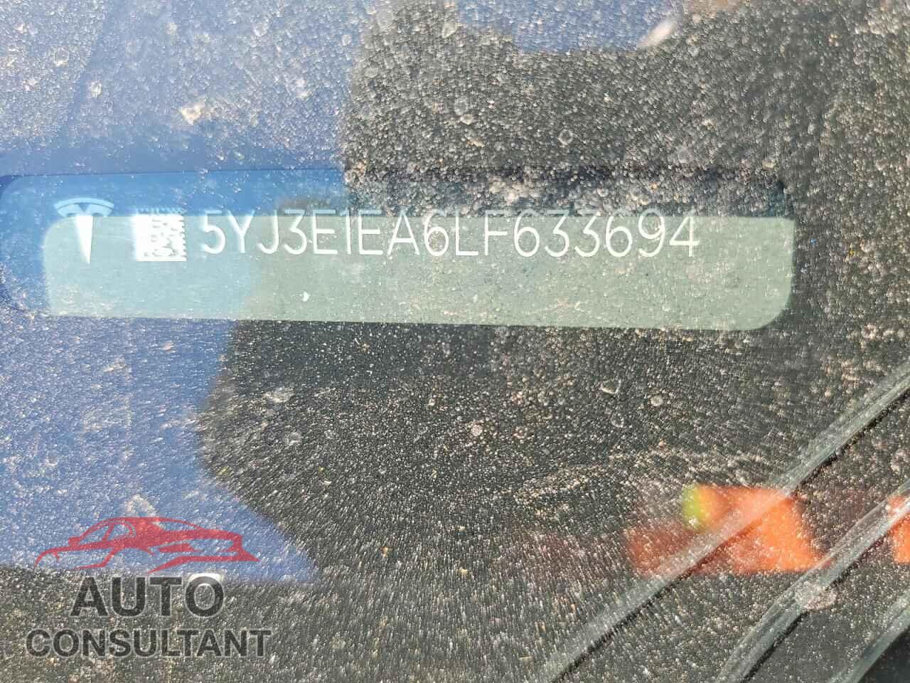 TESLA MODEL 3 2020 - 5YJ3E1EA6LF633694