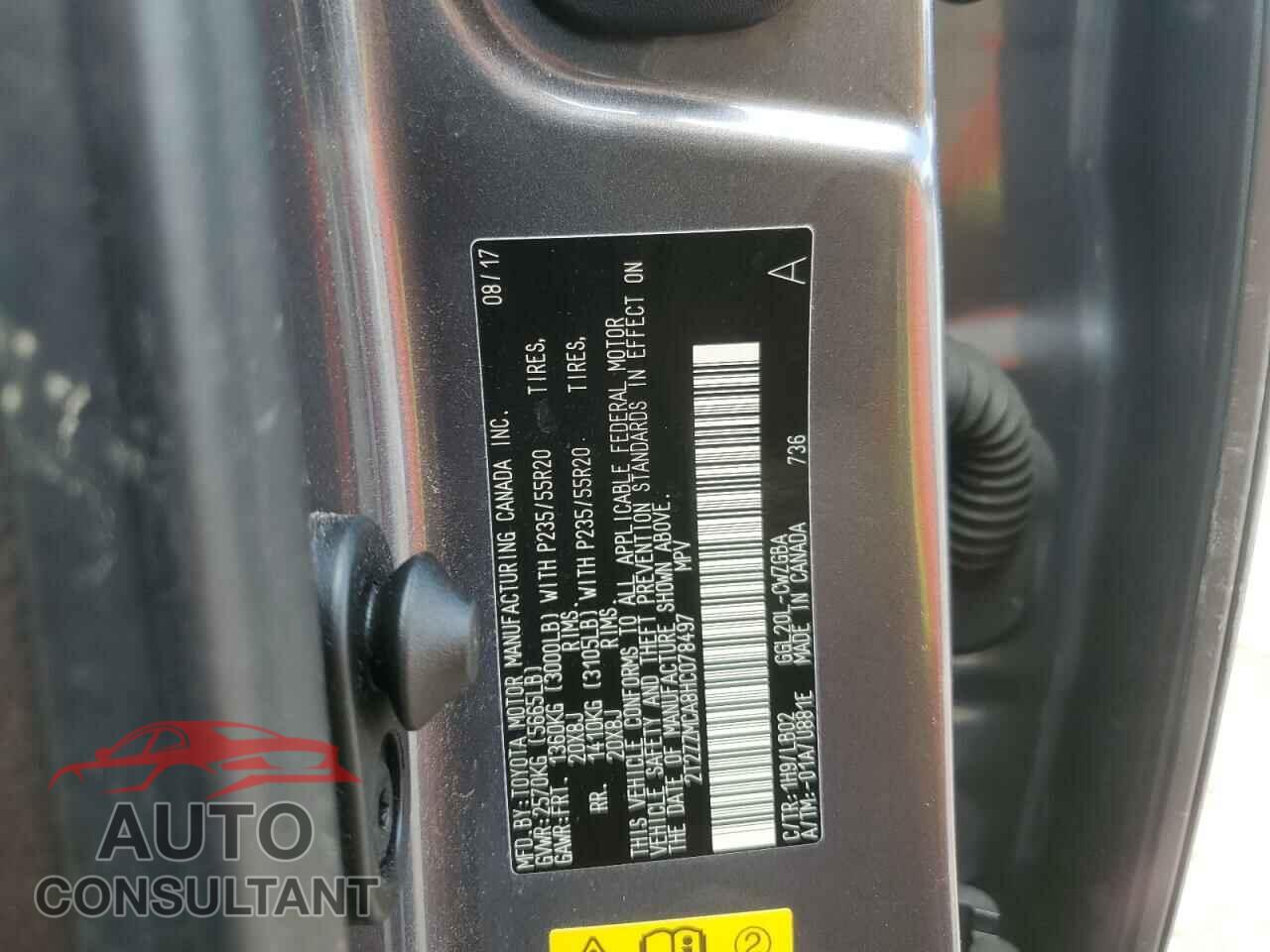 LEXUS RX350 2017 - 2T2ZZMCA8HC078497