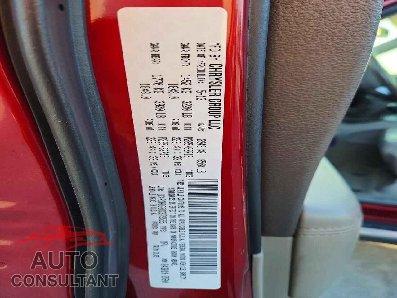 DODGE DURANGO 2013 - 1C4RDHDG0DC679595