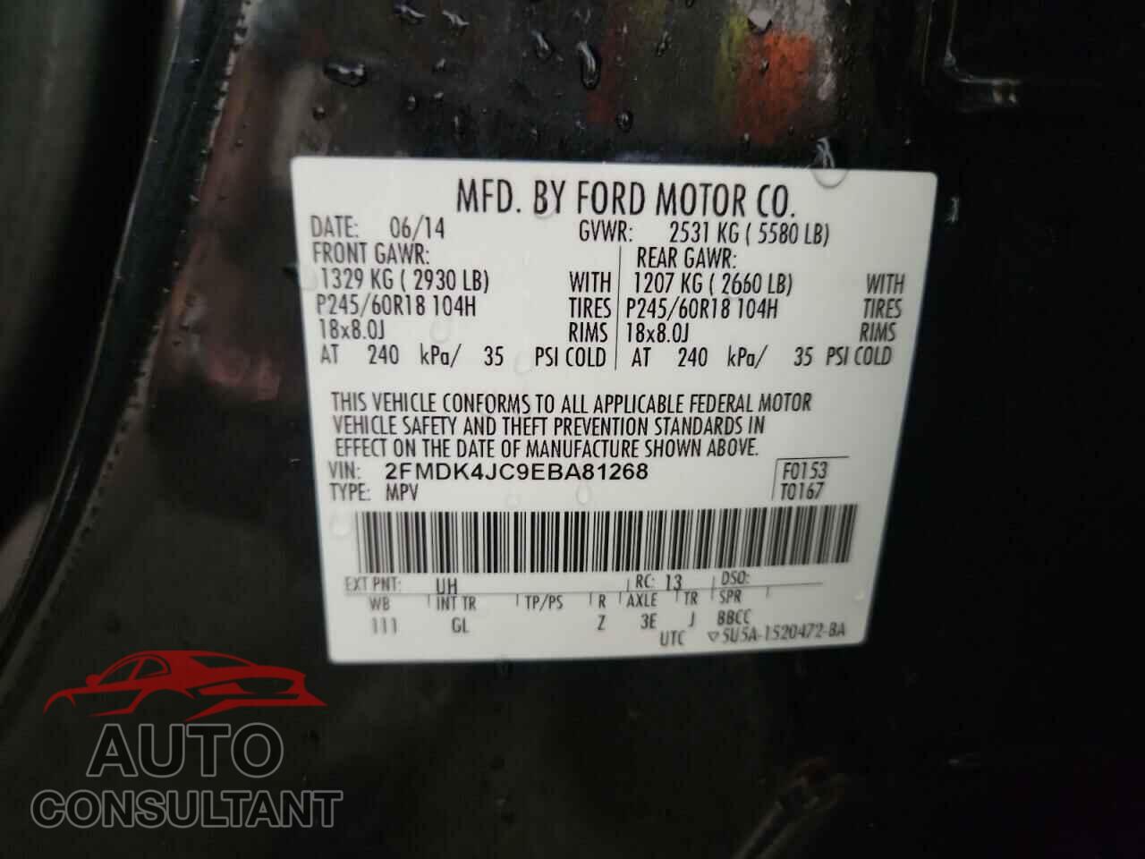 FORD EDGE 2014 - 2FMDK4JC9EBA81268