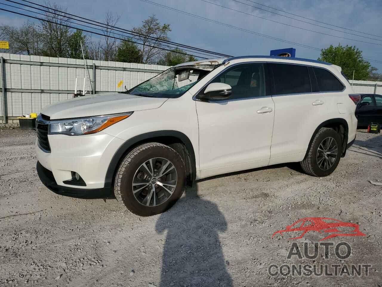 TOYOTA HIGHLANDER 2016 - 5TDJKRFH4GS264538