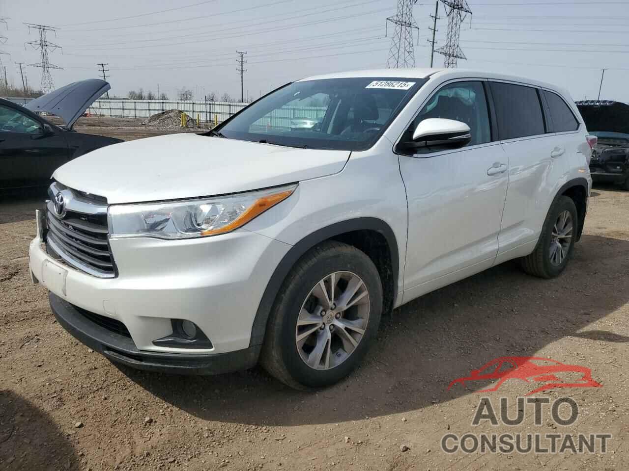 TOYOTA HIGHLANDER 2014 - 5TDBKRFH1ES063522