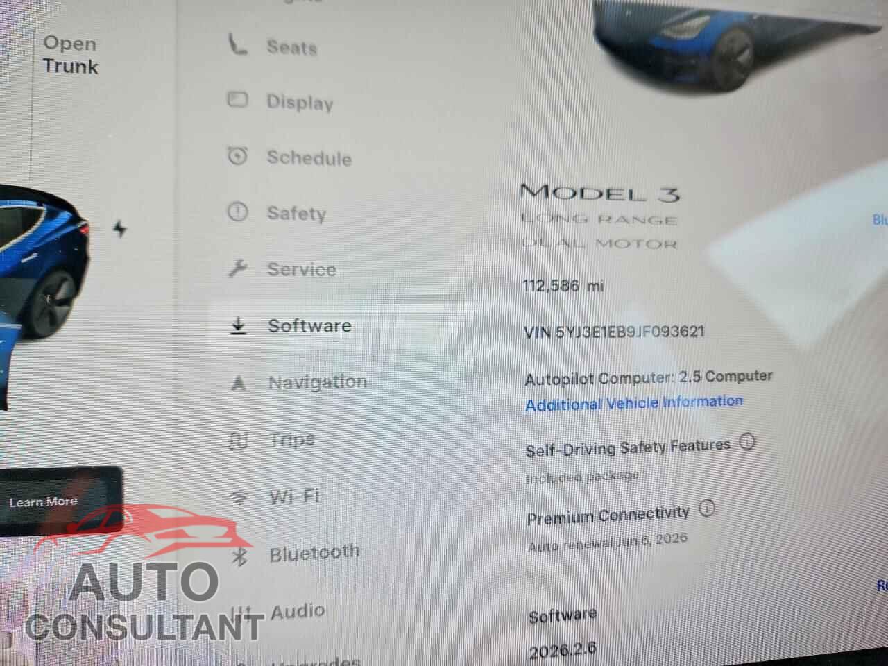 TESLA MODEL 3 2018 - 5YJ3E1EB9JF093621