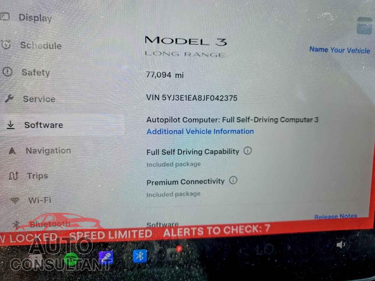 TESLA MODEL 3 2018 - 5YJ3E1EA8JF042375