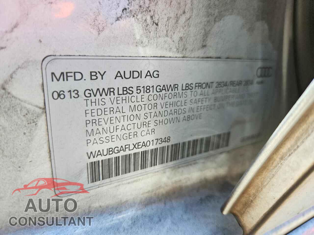 AUDI S4/RS4 2014 - WAUBGAFLXEA017348