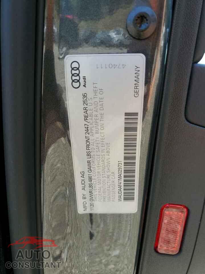 AUDI A4 2021 - WAUDAAF41MA029731