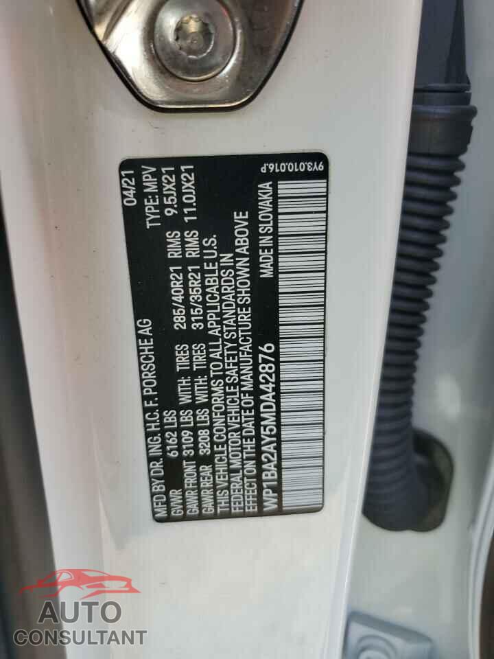 PORSCHE CAYENNE 2021 - WP1BA2AY5MDA42876