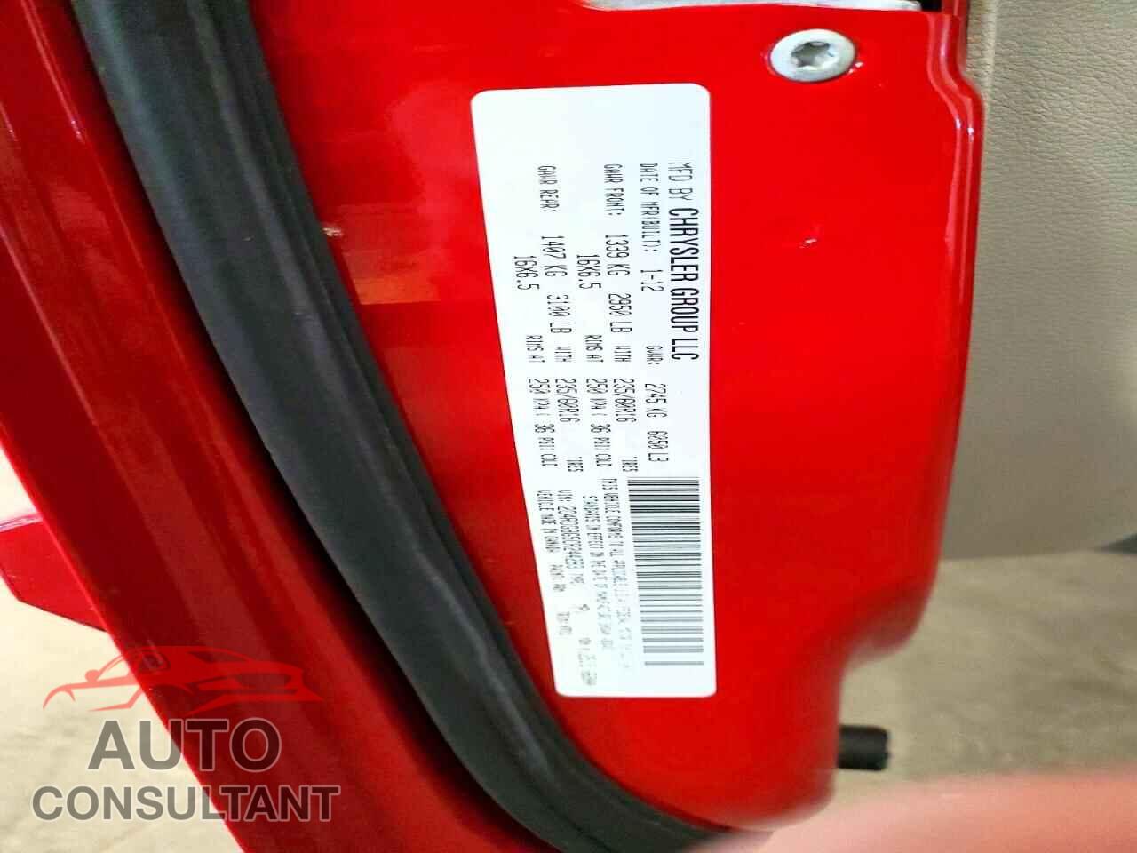 DODGE CARAVAN 2012 - 2C4RDGBG5CR244283