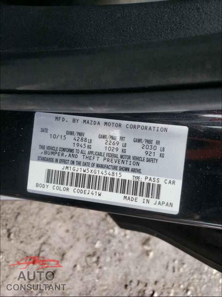 MAZDA 6 2016 - JM1GJ1W5XG1454815