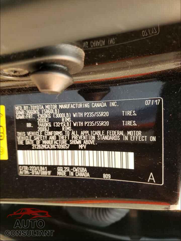 LEXUS RX350 2017 - 2T2BZMCA3HC109057