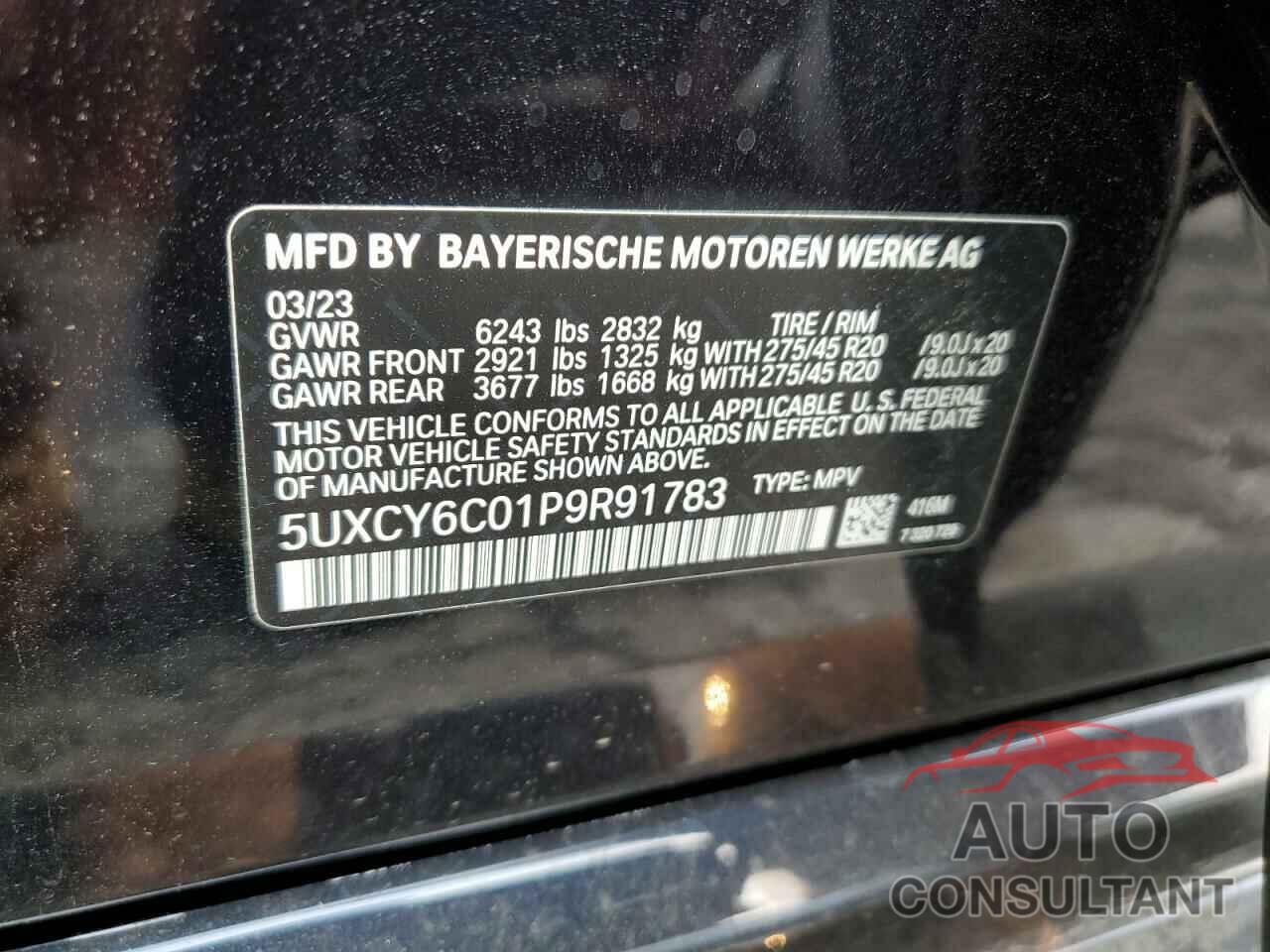 BMW X6 2023 - 5UXCY6C01P9R91783