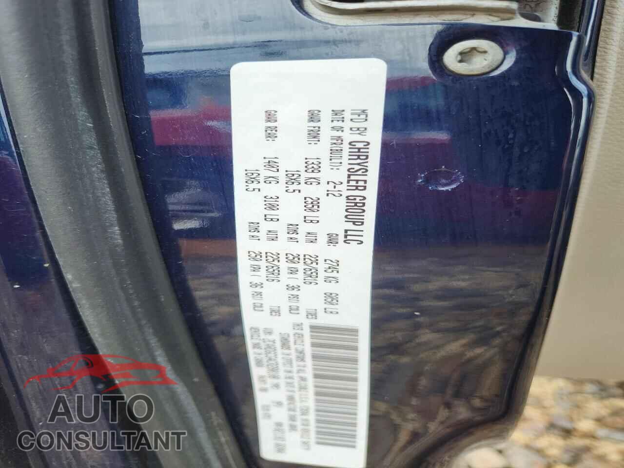 DODGE CARAVAN 2012 - 2C4RDGCG4CR280108