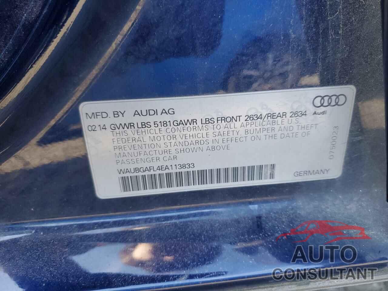 AUDI S4/RS4 2014 - WAUBGAFL4EA113833