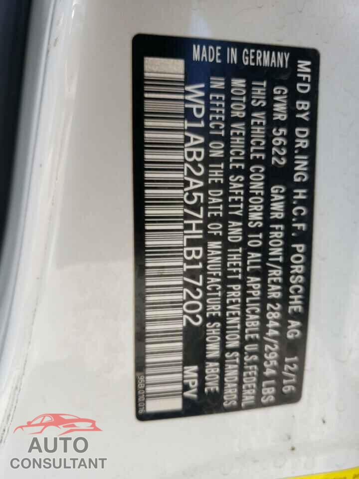 PORSCHE MACAN 2017 - WP1AB2A57HLB17202