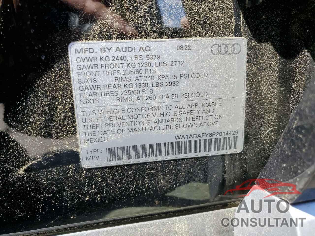 AUDI Q5 2023 - WA1ABAFY6P2014429