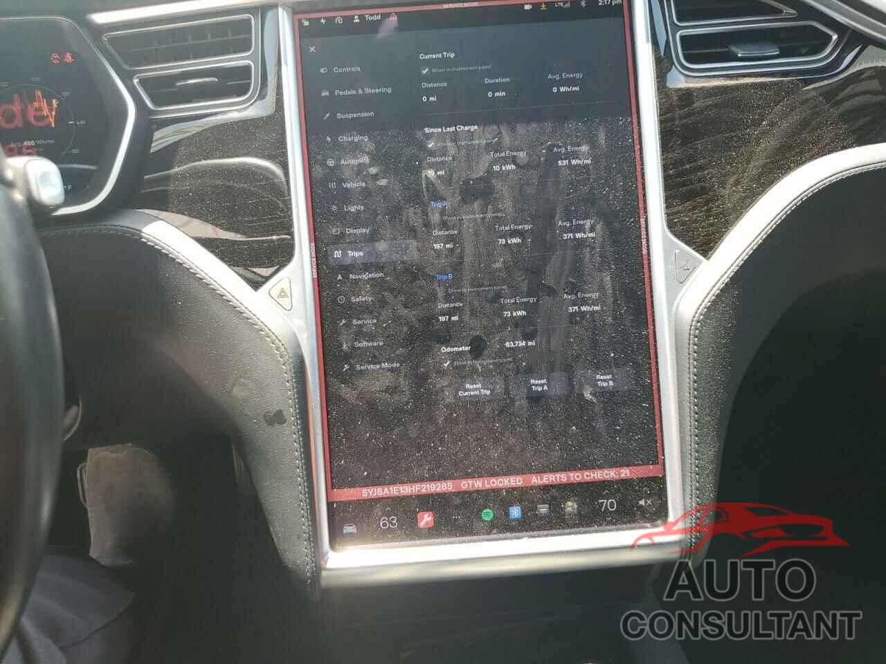 TESLA MODEL S 2017 - 5YJSA1E13HF219285