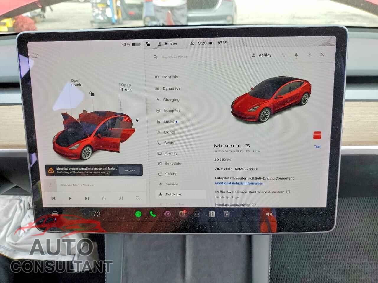 TESLA MODEL 3 2021 - 5YJ3E1EA9MF920108