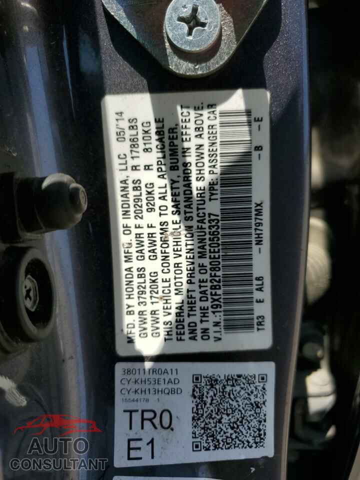 HONDA CIVIC 2014 - 19XFB2F80EE056337