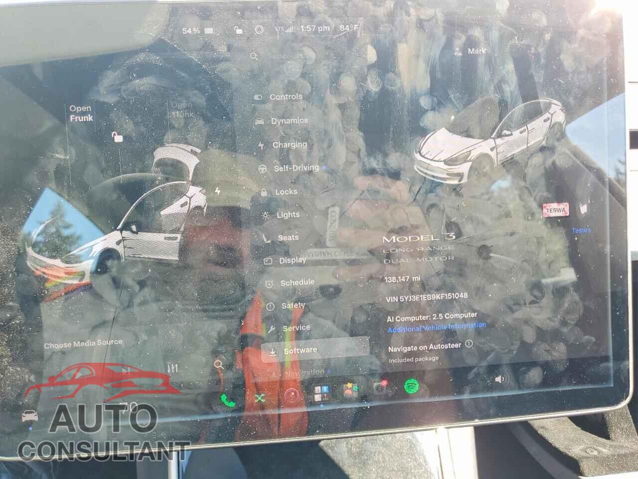 TESLA MODEL 3 2019 - 5YJ3E1EB9KF151048