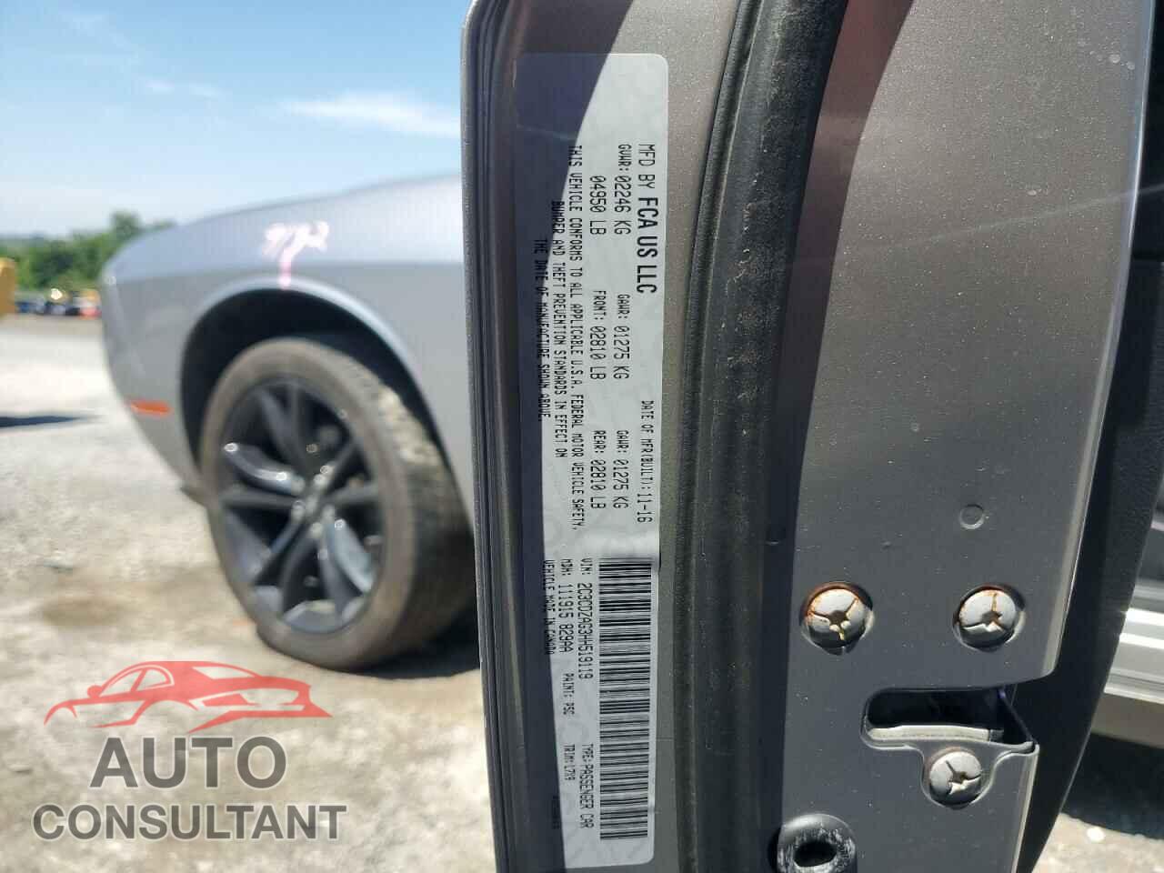 DODGE CHALLENGER 2017 - 2C3CDZAG3HH519119