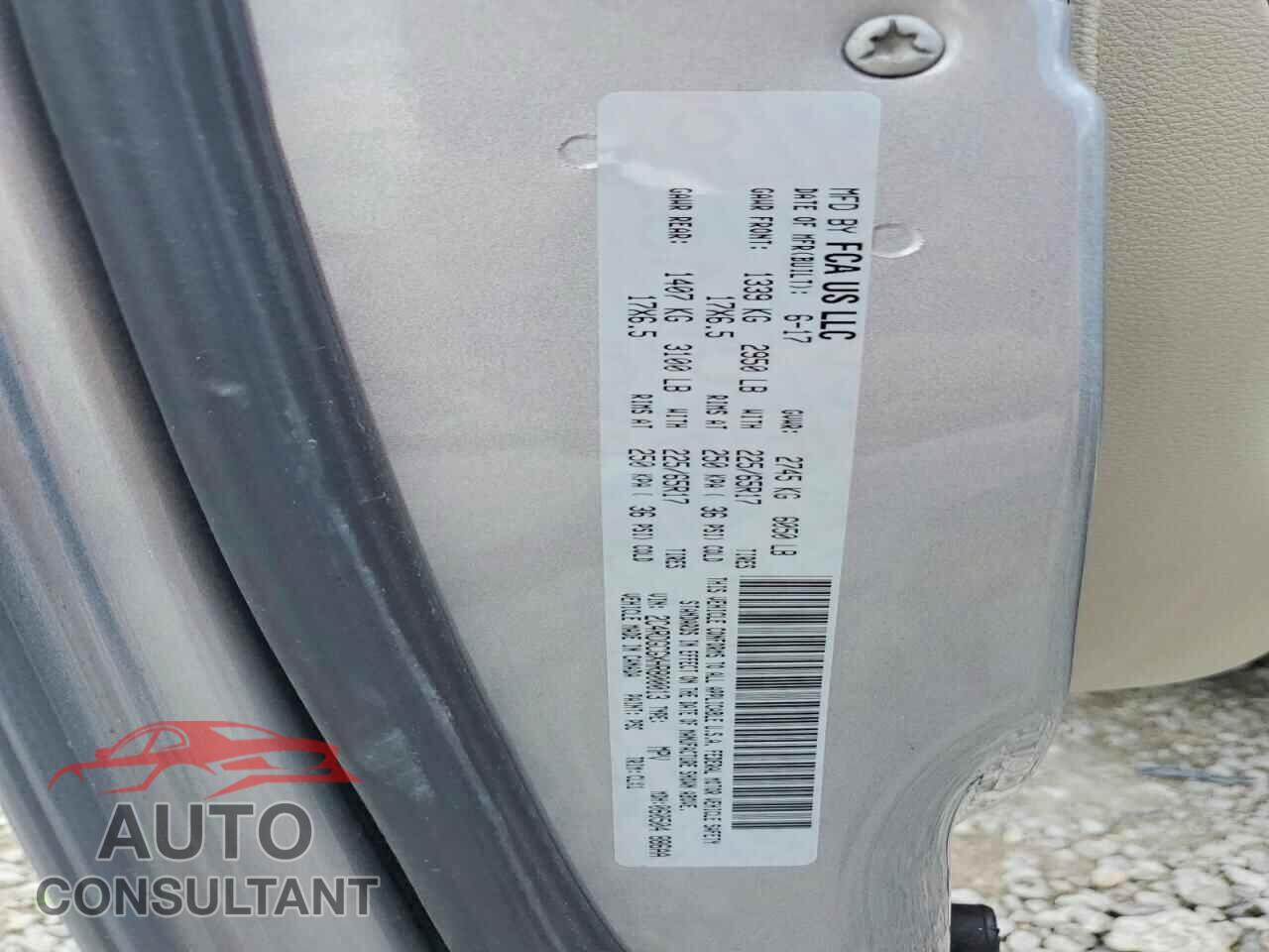 DODGE CARAVAN 2017 - 2C4RDGCGXHR800013