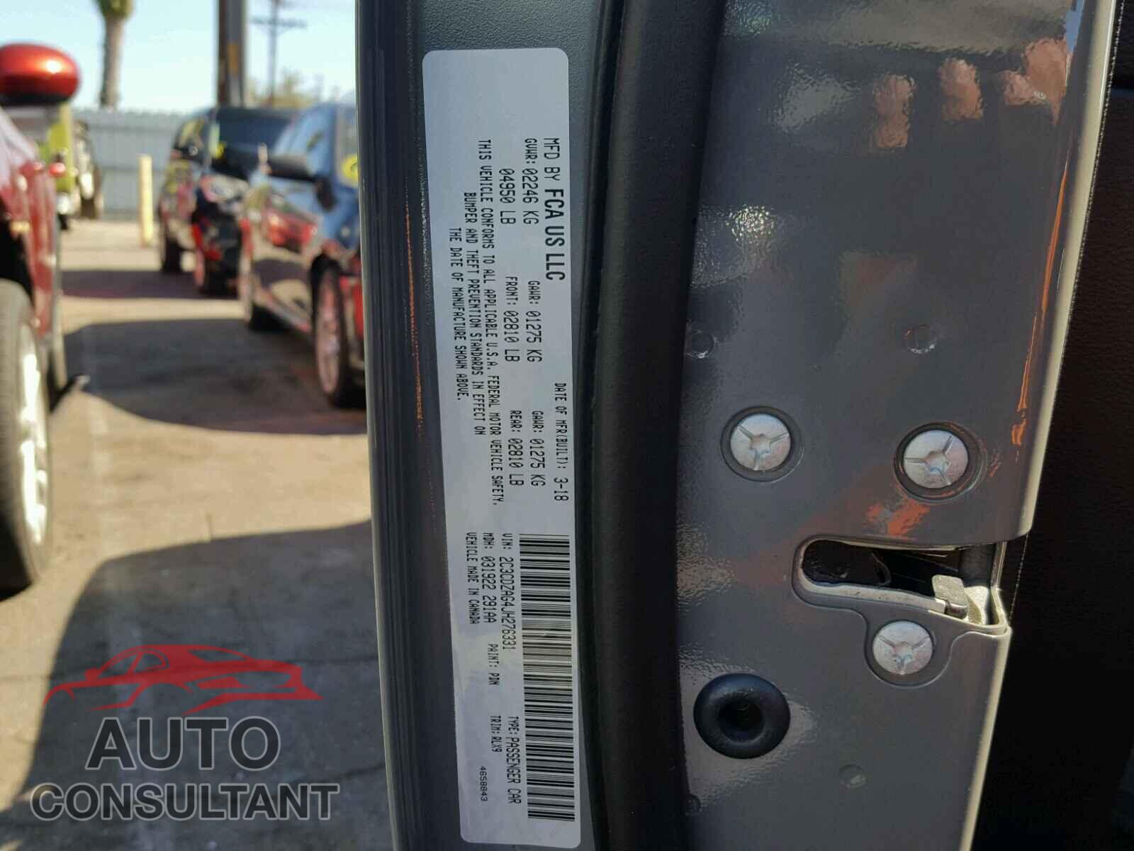 DODGE CHALLENGER 2018 - 2C3CDZAG4JH276331
