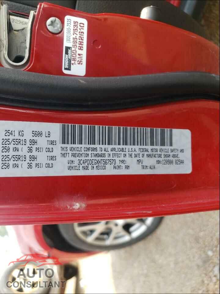 DODGE JOURNEY 2017 - 3C4PDDEGXHT567573